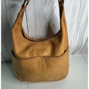 Vintage American Leather Brandy Viv Hobo Handbag Light Tan READ